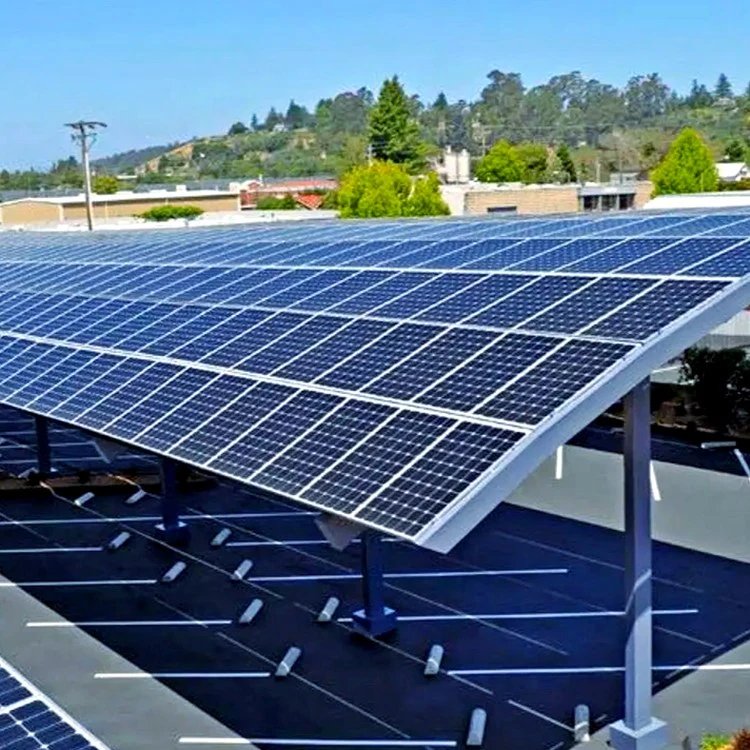 Íves tetős fotovoltaikus autóbeálló